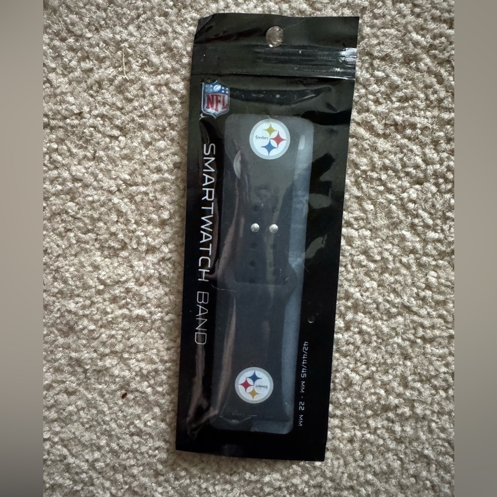 NFL Black Watch Band with Logo